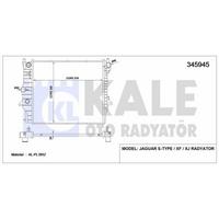 Motor Su Radyatoru Jaguar S-Type (X200) 2.5 V6 02>07 S-Type (X200) 3.0 V6 99>07 S-Type (X200) 4.0 V8 99>07 Xj (X350  X358) 4.2 07>09(Otomatik) KALE 345945