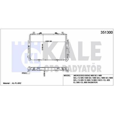 Motor Su Radyatoru S-Class W140 91>98 C140 92>99 KALE 351300