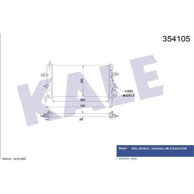 Motor Su Radyatoru Manuel Astra G 04> Z16Xep KALE 354105