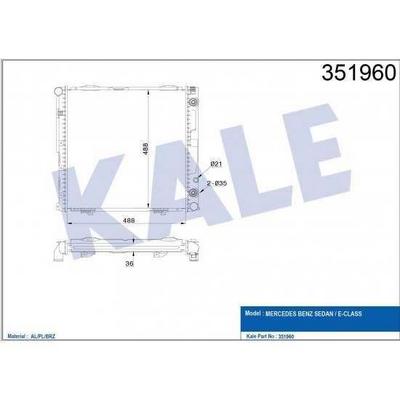 Motor Su Radyatoru (Klimali / Otomatik Sanziman) W124 93>95 S124 93>96 C124 93>97 A124 93>98 KALE 351960