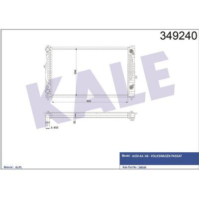 Motor Su Radyatoru Passat 00>05 A4 94>01 A6 97>05 KALE 349240