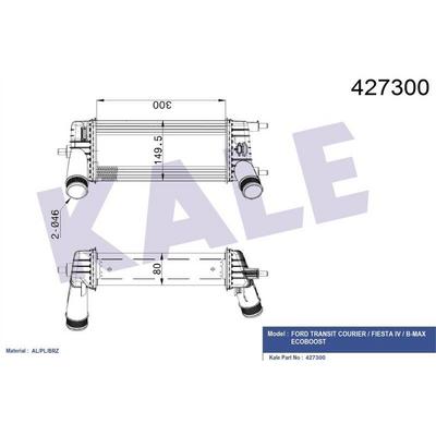 Intercooler Transit Courier Fiesta Iv B Max 1 0 Ecoboost 18> Albrz KALE 020CAC150