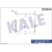 Motor Su Radyatoru Fucus Iii 1.5Tdci  1 6Tdci 95Ps / 115Ps 12 /> Yeni Connect 14> 1.5Tdci  1.6 Tdci  Olcu: (545×358×26) KALE 352845