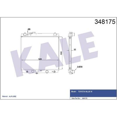 Motor Su Radyatoru Toyota Hilux Vi Pick Up 2.5 Td 01> (Otomatik Vites) / (32Mm) KALE 348175