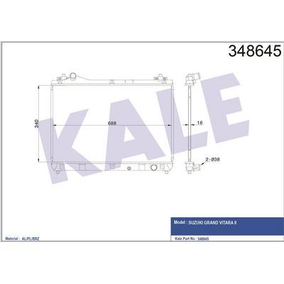 Motor Su Radyatoru Suzuki Grand Vitara Ii 1.6 2005=> (Manuel Vites) [16Mm] KALE 348645