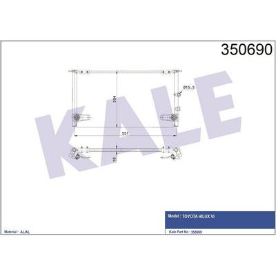 Klima Radyatoru Toyota Hilux Pickup 2 5 D4D 2001 2005 KALE 350690