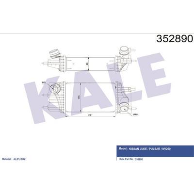 Intercooler Nissan Juke 1.5Dci 2010> Pulsar 1.5Dci 2014> Turbo Radyatoru KALE 352890