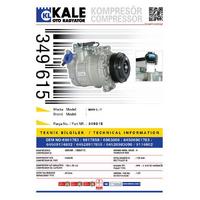 Klima Kompresoru Bmw M57 D30 E90 06>11 E92 06>13 M54 N43 M57 E60  N57 D30 F07 12>17 M57 M54 D30 E65 03>08 KALE 349615