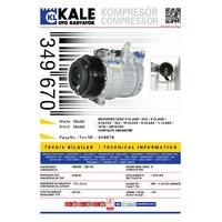 Klima Kompresoru W202 93>00 S202 96>01 C208 97>02 W210 95>00 Vito 638 97>03 Sprinter 95>00 KALE 349670