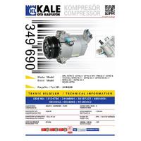 Klima Kompresoru Astra G Astra H Meriva A Zafira B Z16Xep [5Pk V Kayis Kasnagi] KALE 349690