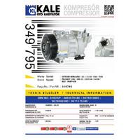 Klima Kompresoru Citroen Berlingo C4 I C4 Ii Ds4 Ds5 Peugeot 308 3008 508 KALE 349795