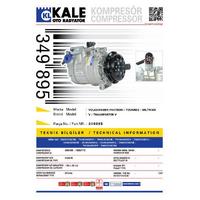 Klima Kompresoru Volkswagen Phaeton Touareg Multivan V Transporter V T5 2.5Tdi 03> KALE 349895