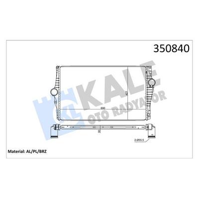 Turbo Radyatoru Intercooler Volvo Xc90 I (275) D3 / D5 12> KALE 350840