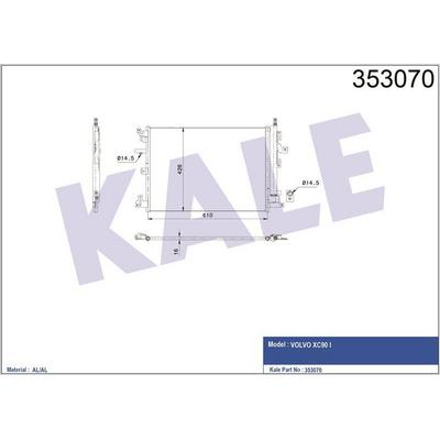 Klima Radyatoru Volvo Xc90 I (275) 2.5 T 3.2I V6 D5 T6 V8 02=> (Kurutucu Ile) Klima Radyatoru Konde KALE 353070