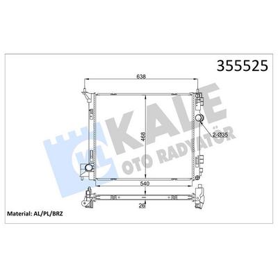 Motor Su Radyatoru Nissan Xtrail 1.6 Dci 2014-> 1.6 Digt 2015-> KALE 355525