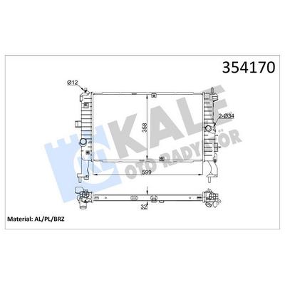 Motor Su Radyatoru Meriva 03>10 Y13Dt Z13Dt Z13Dtj Z17Dth Z17Dt KALE 354170