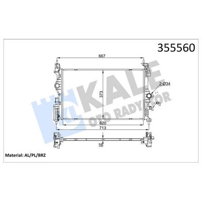 Motor Su Radyatoru Corsa E 1 4I 2014> KALE 355560