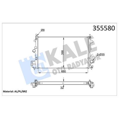 Motor Su Radyatoru Brazing M.T Vectra C Z19Dth KALE 355580