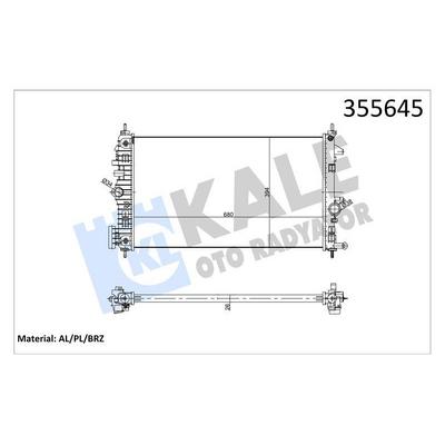 Motor Su Radyatoru A.T (Brazing) Insignia A 09>17 B16Dth B16Dtj B20Dth KALE 355645