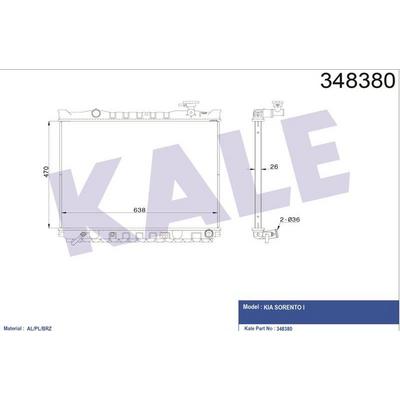 Motor Su Radyatoru Kia Sorento 2002-> Manuel Vites KALE 348380