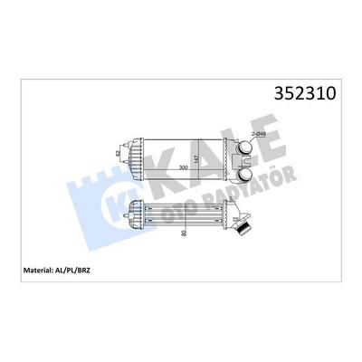 Turbo Intercooler Radyatoru Berlingo Ii Partner Ii Xsara Picasso Dv6 (1 6 Hdi) Olcu: (147 5×300×85) KALE 352310