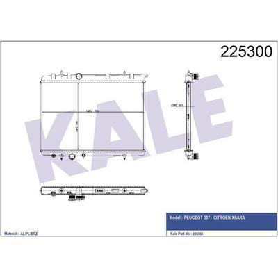 Motor Su Radyator P307 (01 06) Xsara Ii Tu5Jp4 (1 6I 16V) Otomatik Olcu: KALE 2045021AB