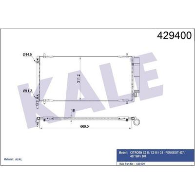 Klima Radyatoru C5 Ii C5 Iii C6 P407 P607 2.2Hdi 16V / 2.7 16V / 2.0 16V O KALE 200ABC050