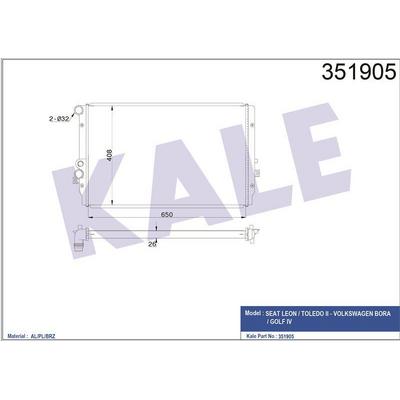 Motor Su Radyatoru Golf Iv Bora 1 9Tdi Leon 1 9Tdi 00>06 KALE 351905