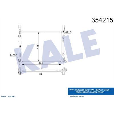 Motor Su Radyatoru Citan 415 12>   Kng 1.5 Dci 1.6 16V 09> KALE 354215