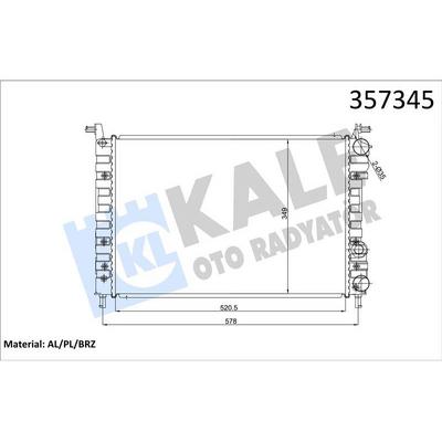 Motor Radyator Palio 1 6 16V Musurlu KALE 0126241AB