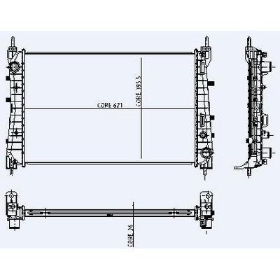 Motor Radyator Linea Punto Evo 1 3Jtd (1 Sira Alb Sistem) / (621×395×26) KALE 0135021AB