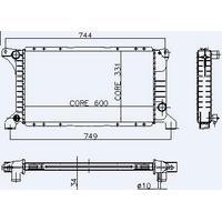 Motor Su Radyatoru Transit T12 T15 92>98 (1 Sira Alb) Kisa Tip Olcu: (600×331×34) KALE 0206151AB