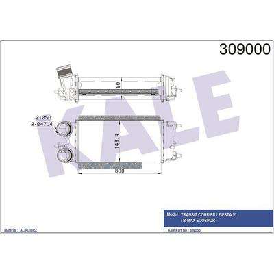 Turbo Intercoll Radyatoru Transit Courier Fiesta Vi 08> B Max Ecosport 13> 1 5Tdci / 1 6Tdci KALE 020CAC120