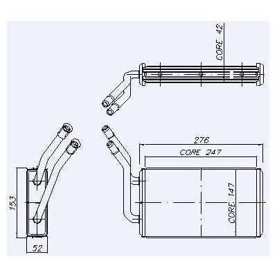 Kalorifer Radyatoru Transit Turbo 96>99 Transit V184 2 0Tdci / 2 4Tdci 01>06  (2 Sira Alb) KALE 0288892AB