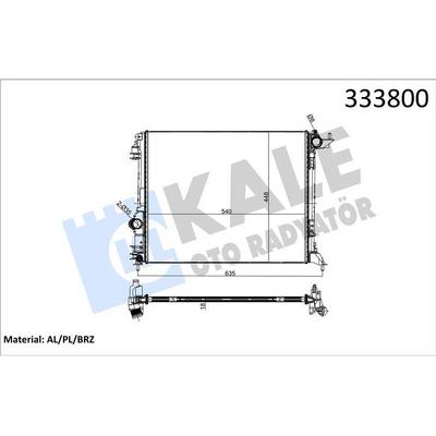 Motor Radyatoru Renault Megane Iv 15> Scenic Iv 15> 1.2 Tce 1.3 Tce 1.5 Dci 1.6 Sce (540×448×18) KALE 0520251AB