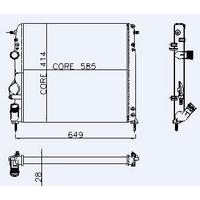 Motor Radyator Megane 1 4 / 1 6 / 2 0 Mekanik Klimali (2 Sira Al+Pl) (585×414 5×28) KALE 0520262AL