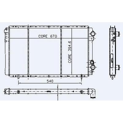 Motor Radyator Trafic 2 4D Mekanik Klimasiz (2 Sira Cu+Pl Sistem) / (670×395×36) KALE 0522222PA