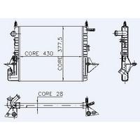 Motor Radyator Renault Twingo 1.2 I (2 Sira Al+Pl) / (430×377×28) KALE 0523232AL