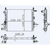 Motor Radyator Twingo 1 1 I (96 97) / (2 Sira Al+Pl) / (430×377×28) KALE 0524242AL