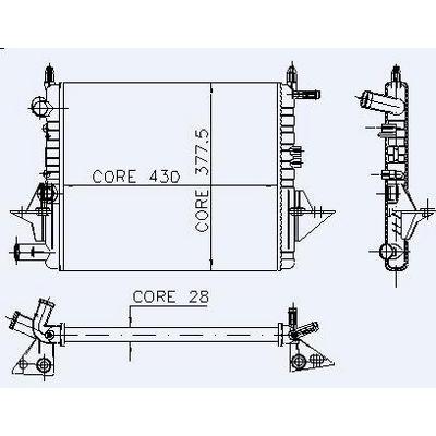 Motor Radyator Twingo 1 1 I (96 97) / (2 Sira Al+Pl) / (430×377×28) KALE 0524242AL