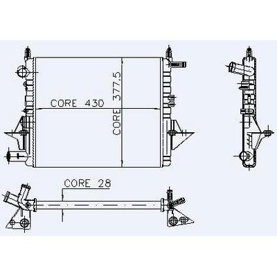 Motor Radyator Twingo (96>) / (2 Sira Al+Pl) / (430×377×28) KALE 0525252AL