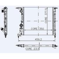 Motor Radyator Clio 1 2 1 2I Klimasiz (2 Sira Al+Pl) / (350×378×23 5) KALE 0526262AL