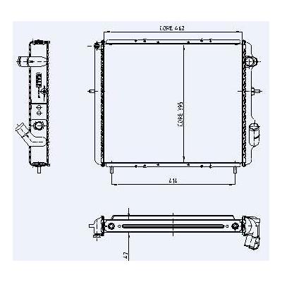 Motor Radyator Clio 1 9Tdi (1 Sira Alb) / (460×400×42) KALE 0528281AB