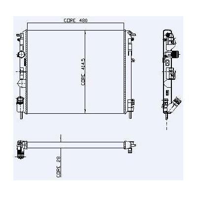 Motor Radyatoru Clio Ii Kangoo Logan 1 2I / 1 4 / 1 5 / 1 6 / 1 9 (478 5×412 5×26) / (2 Sira Al+Pl Sistem) KALE 0528292AL