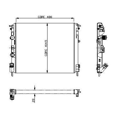 Motor Radyatoru Clio Ii 1 9D Mekanik Klimasiz (480×414 5×28) (2 Sira Al+Pl Sistem) KALE 0528302AL