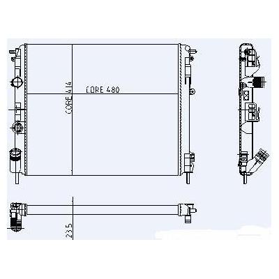 Motor Radyator Clio Ii 1 9D (2 Sira Al+Pl) / (480×414 5×23 5) KALE 0528361AB