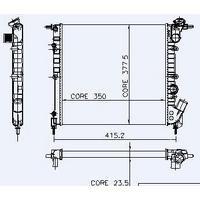 Motor Radyator Clio 1 1 Mekanik Klimasiz (2 Sira Al+Pl) / (350×377 5×23 5) KALE 0532322AL