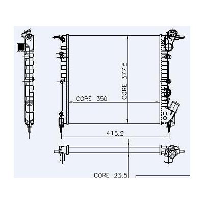 Motor Radyator Clio 1 1 Mekanik Klimasiz (2 Sira Al+Pl) / (350×377 5×23 5) KALE 0532322AL