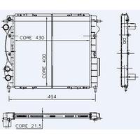 Motor Radyator Clio Express 1 2 / 1 4 (1 Sira Cu+Pl) / (430×400×21 5) KALE 0533331PA