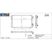 Motor Radyatoru Trafic 2 4D Mekanik Klimasiz (670×395×34) / (2 Sira Alb Sistem) KALE 0540401AB